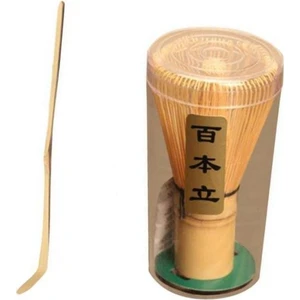 2 Adet Matcha Yeşil Çay Bambu Çırpma Kaşık Kepçe Çay Aksesuarları ile Set