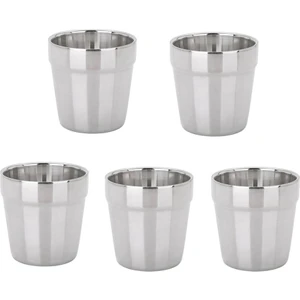 5 Adet Seyahat Kupası Yalıtımlı Kupa Bira Kupa Paslanmaz Çelik Çift Duvar Tumbler