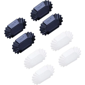 8x Kahve Çukurluğu Örnek Tepsi Oval Tepsi Yeşil ve Kavrulmuş Kahve Çekirdeği Tabağı
