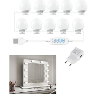 Sge Teknoloji  Teknoloji10 LED Ampul Ayarlanabilir Makyaj Ayna Işığı