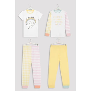 Kız Çocuk Colorful 4Lü Pijama Takımı