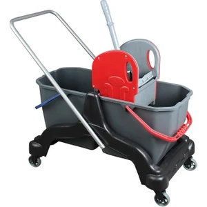 Çift Kovalı Temizlik Arabası - Sıkma Presli Paspas Arabası 20 lt