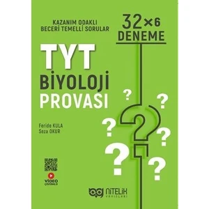 Nitelik Yayınları YKS TYT Biyoloji Provası 32 x 6 Deneme Yeni