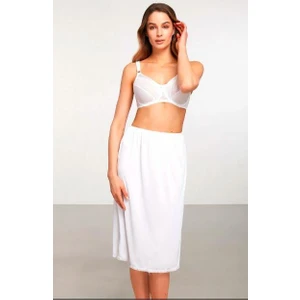 Düz Uzun Jupon - Beyaz