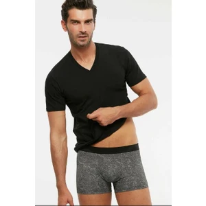 Antonio V Yaka Pamuklu Erkek Atlet - Siyah