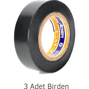 Izole Elektrik Bandı Izole Bandı Siyah Bant (3 Adet Birden)