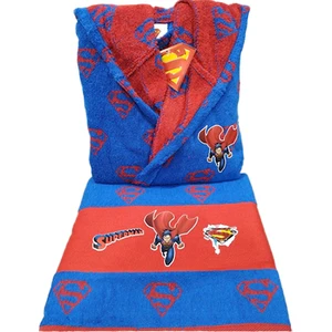Superman Çocuk Bornoz 9-10 Yaş(Mavi)