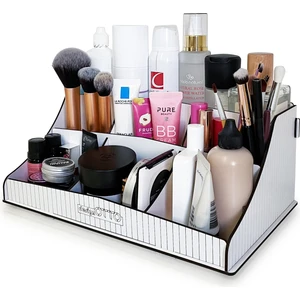 Design Otto Bella Small Ahşap Makyaj Takı Banyo Kozmetik Düzenleyici Organizer