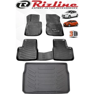 Peugeot 208 2013-2019 3D Paspas+Bagaj Havuzu Seti