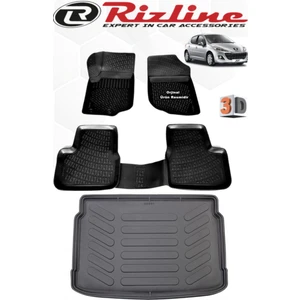 Peugeot 207 3D Paspas+Bagaj Havuzu Seti