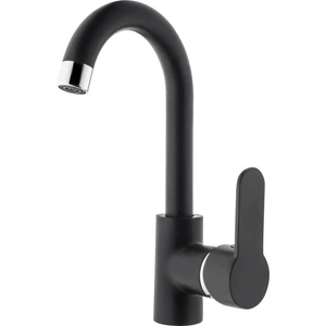 Gms Zirve Siyah Krom Kuğu Lavabo Musluk Bataryası ZRV301-K