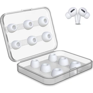 Apple Airpods Pro Için 6 Çift S/m/l Silikon Gürültü Engelleyici Kulaklık Ucu - Beyaz (Yurt Dışından)