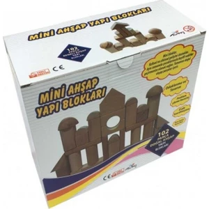 Mini Ahşap Yapı Blokları 102 Parça, Ahşap Bloklar
