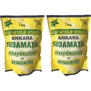 Sodamatik (1 kg x 2) Kireç Önleyici ve Beyazlatıcı (Tüller-Beyazlar-Renkliler)