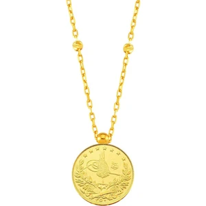 Reşat Tam Altınlı Zincirli Kolye Ucu