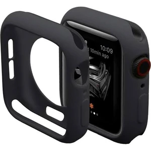 Apple Watch 44 mm Önü Açık  Seri 2,3,4,5,6,se Uyumlu Siyah Silikon Kılıf