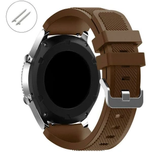 Samsung Gear S3 /huawei Gt 2 46 mm (22 mm ) Silikon Şeritli Çizgili Tasrım  Kayış Kordon