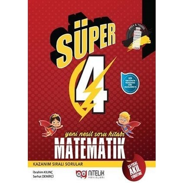 Nitelik Yayınları 4. Sınıf Yeni Nesil Süper Matematik Soru Kitabı