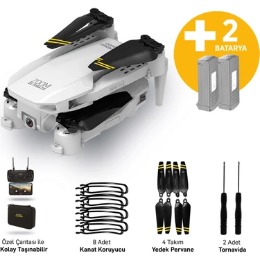 Corby CX017 Wifi Çift Kameralı Katlanabilir 1080P Drone + 2 Bataryalı