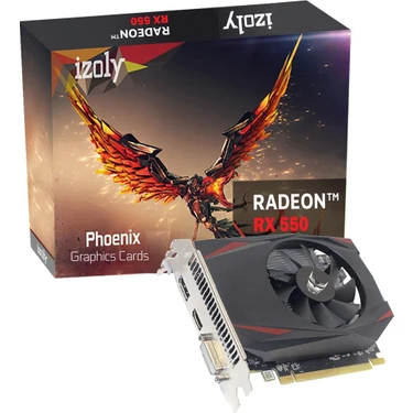 İzoly AMD Radeon RX550 4GB GDDR5 128Bit (DVI+HDMI+DP) PCI-Express 3.0 Ekran