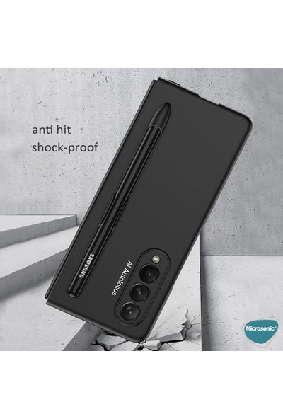 Microsonic Samsung Galaxy Z Fold 3 Kılıf S-Pen Fold Edition Siyah