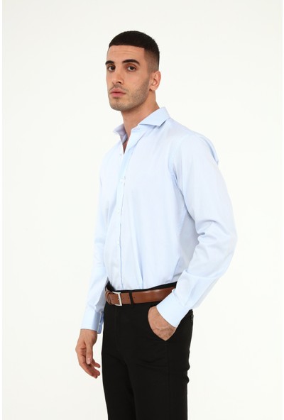 AMJ Slim Fit Klasik Erkek Gömleği