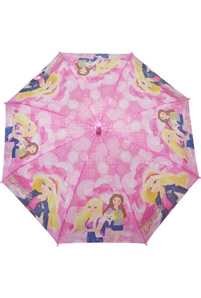 Barbie Karakter Kız Çocuk Şemsiyesi 8 Telli