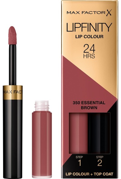 Max Factor Dayanıklı Ruj ve Parlatıcı Balm - Lipfinity Lip Colour 350 Essential Brown