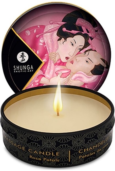 Shunga Massage Candle Rose Petals 30 ml