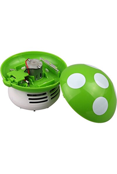 Mini Mantar Köşe Masası Masa Tozu Elektrikli Süpürge Sweeper 2 Adet Kırmızı + Yeşil,