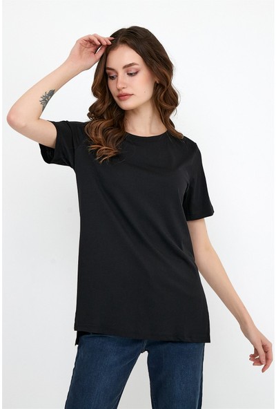 Vena Mıranda 0 Yaka T-Shirt(Modal) Siyah