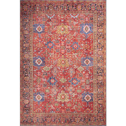 Etnik Desenli Salon Halısı, Soul Şönil |Pamuk-Polyester| Kırmızı Halı Al 181 fiyatları