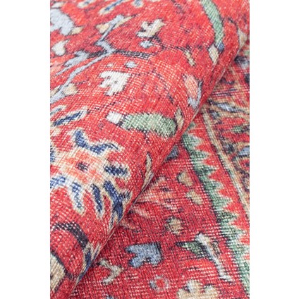 Etnik Desenli Salon Halısı, Soul Şönil |Pamuk-Polyester| Kırmızı Halı Al 181 indirimleri