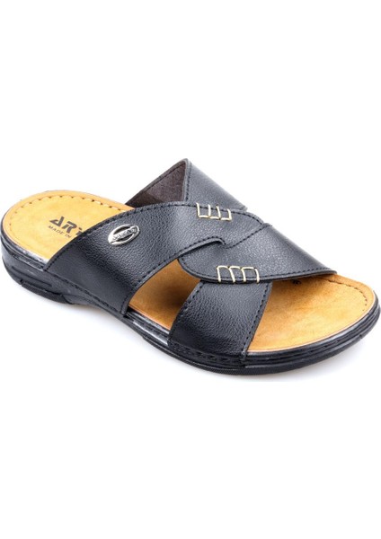 003-02 Ortapedik Siyah Erkek Günlük Terlik