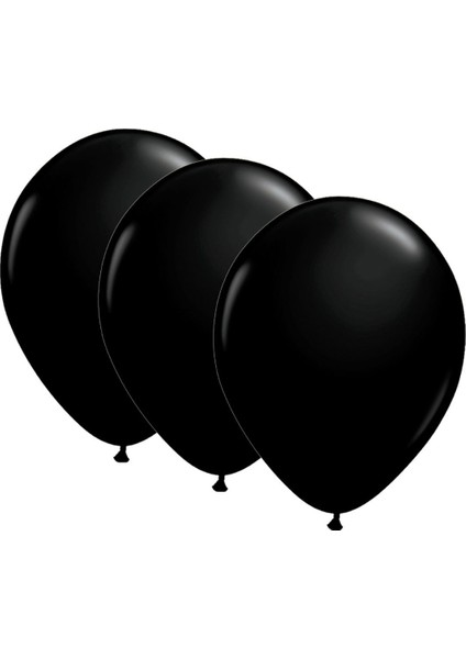 Metalik Siyah Balon 12 Inch 25 Adet