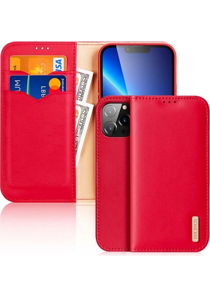 iPhone 13 Pro Max Kılıf Mıknatıslı Cüzdanlı Deri Kılıf Hivo Series