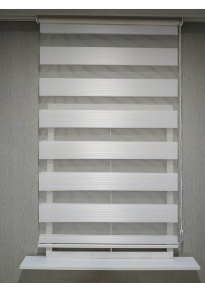 Düz Geniş Piliseli Krem Zebra Perde & Stor Perde fiyatları