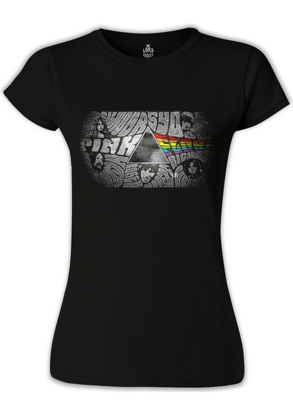 Lordd T-Shirt Lorddd T-Shirt T-Shirt Pink Floyd - The Pink Side Siyah Bayan Tshirt