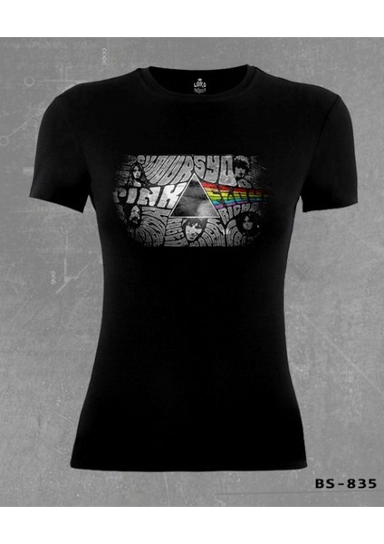 Lordd T-Shirt Lorddd T-Shirt T-Shirt Pink Floyd - The Pink Side Siyah Bayan Tshirt fiyatları