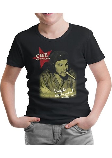 Lordd T-Shirt Lorddd T-Shirt T-Shirt Che Guevara - Puro Siyah Çocuk Tshirt