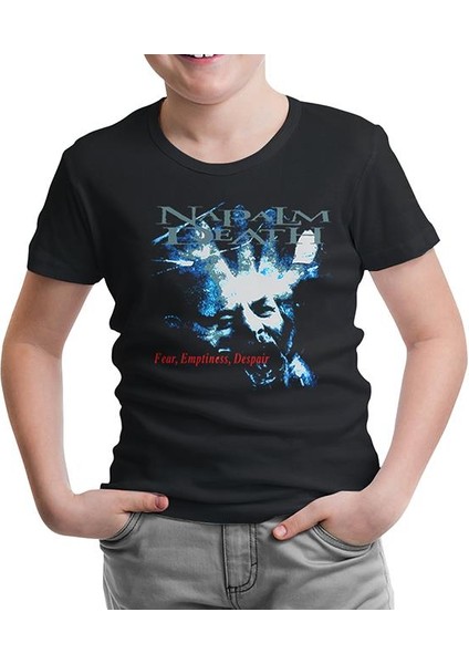 Lordd T-Shirt Lorddd T-Shirt Napalm Death - Fear Emptiness Despair Siyah Çocuk Tshirt