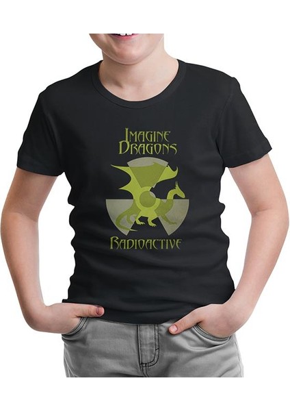Lordd T-Shirt Lorddd T-Shirt T-Shirt Imagine Dragons - Radioactive Siyah Çocuk Tshirt