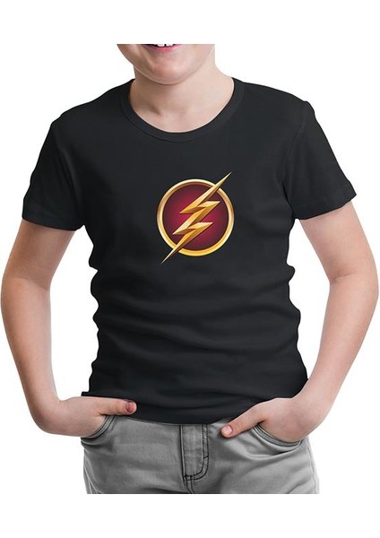 Lordd T-Shirt Lorddd T-Shirt T-Shirt Flash Siyah Çocuk Tshirt