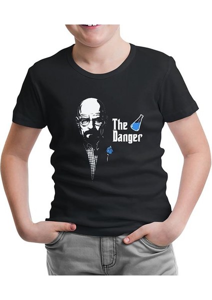 Lordd T-Shirt Lorddd T-Shirt T-Shirt Breaking Bad - The Blue Danger Siyah Çocuk Tshirt
