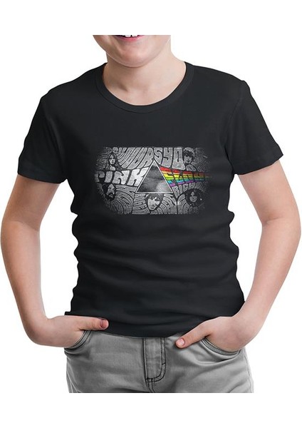 Lordd T-Shirt Lorddd T-Shirt T-Shirt Pink Floyd - The Pink Side Siyah Çocuk Tshirt