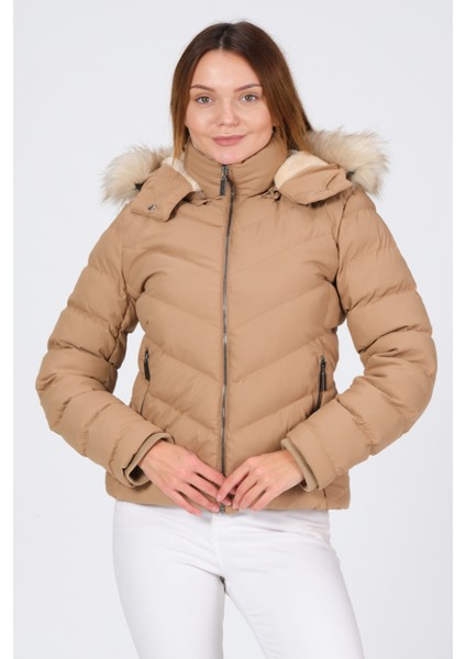 BESTE KADIN MONT BESTE Çıkabilir Kapüşonlu Kürk Astarlı Şişme Kadın Mont fiyatları