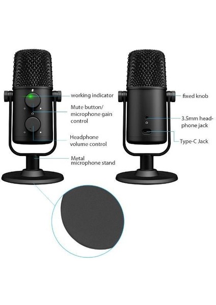 AU-902 USB Cardioid Condenser Podcast Yayıncı Mikrofonu