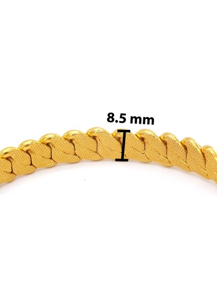 22 Ayar Altın Kaplama Adana Burma Bilezik 8.5mm fırsatları