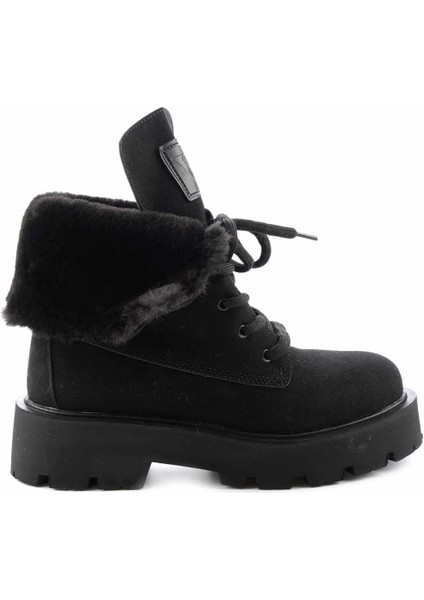 Siyah Süet Kadın Bot & Bootie K026780206