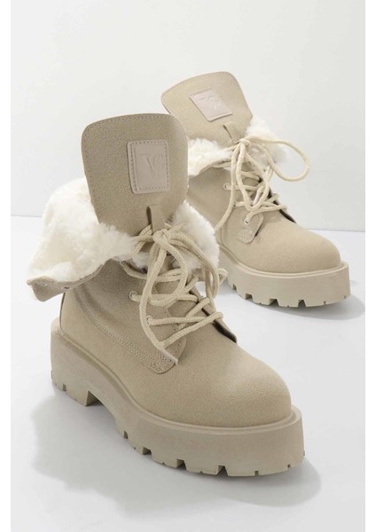 Bej Süet Kadın Bot & Bootie K026780206